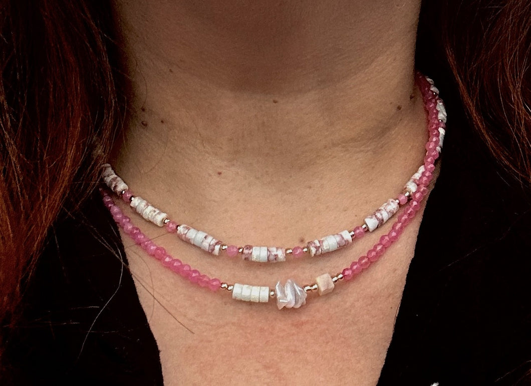 Choker Aurora Azul y Rosa Serena,